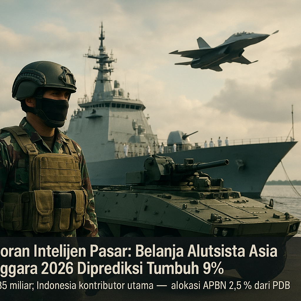 Laporan Intelijen Pasar: Belanja Alutsista Asia Tenggara 2026 Diprediksi Tumbuh 9% Didorong Modernisasi TNI