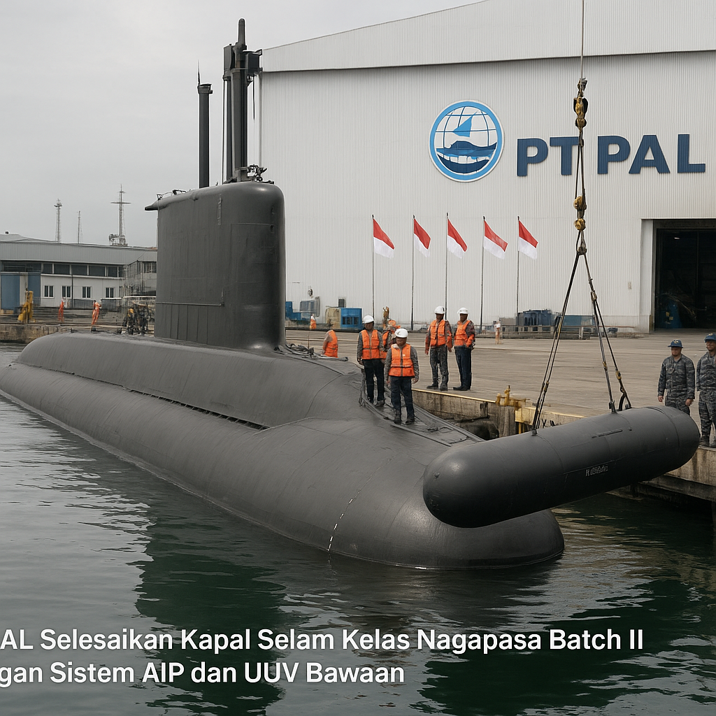 PT PAL Selesaikan Kapal Selam Kelas Nagapasa Batch II dengan Sistem AIP dan UUV Bawaan