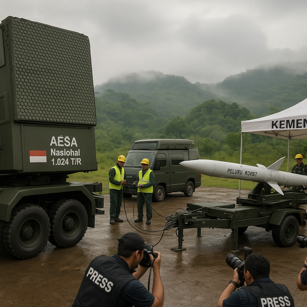 Kemhan Uji Integrasi Radar 3D AESA Nasional dengan Sistem Misil BVR Peluru Komet