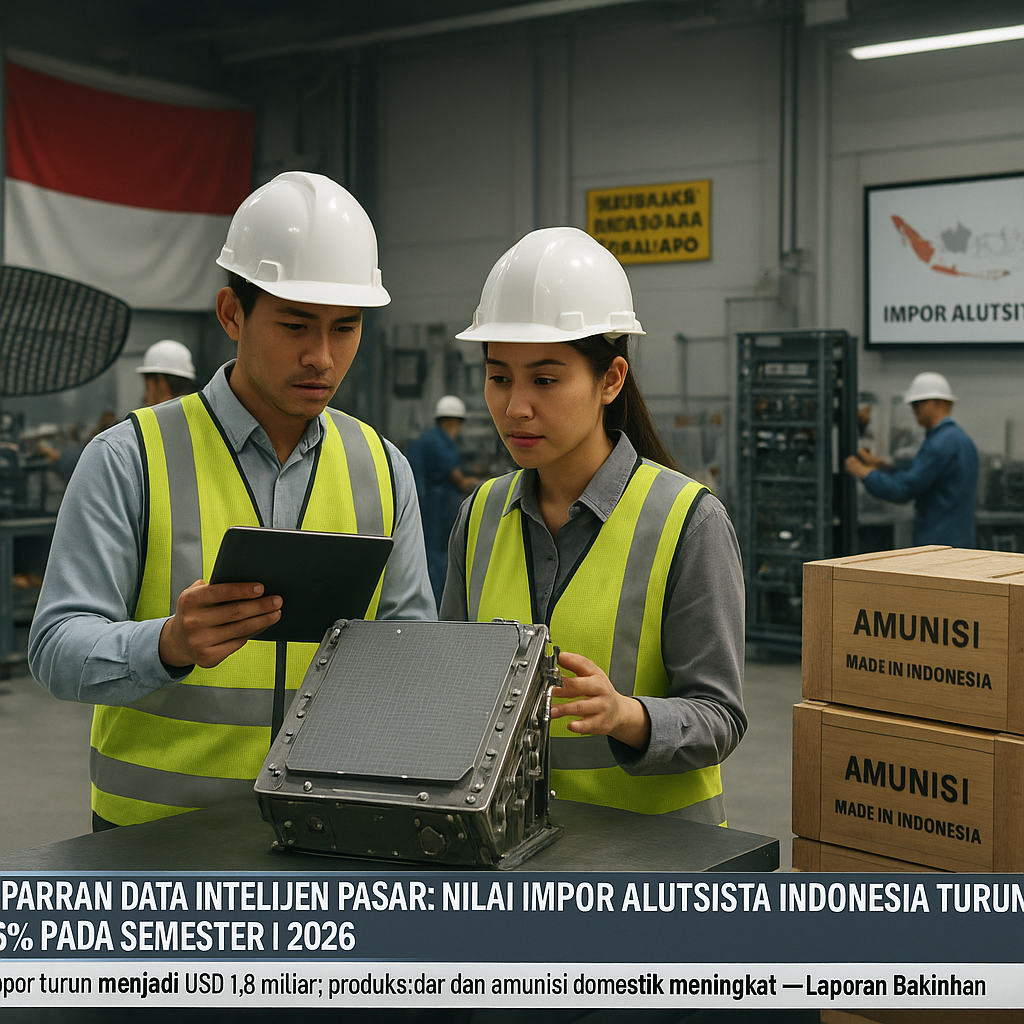 Laporan Data Intelijen Pasar: Nilai Impor Alutsista Indonesia Turun 15% pada Semester I 2026