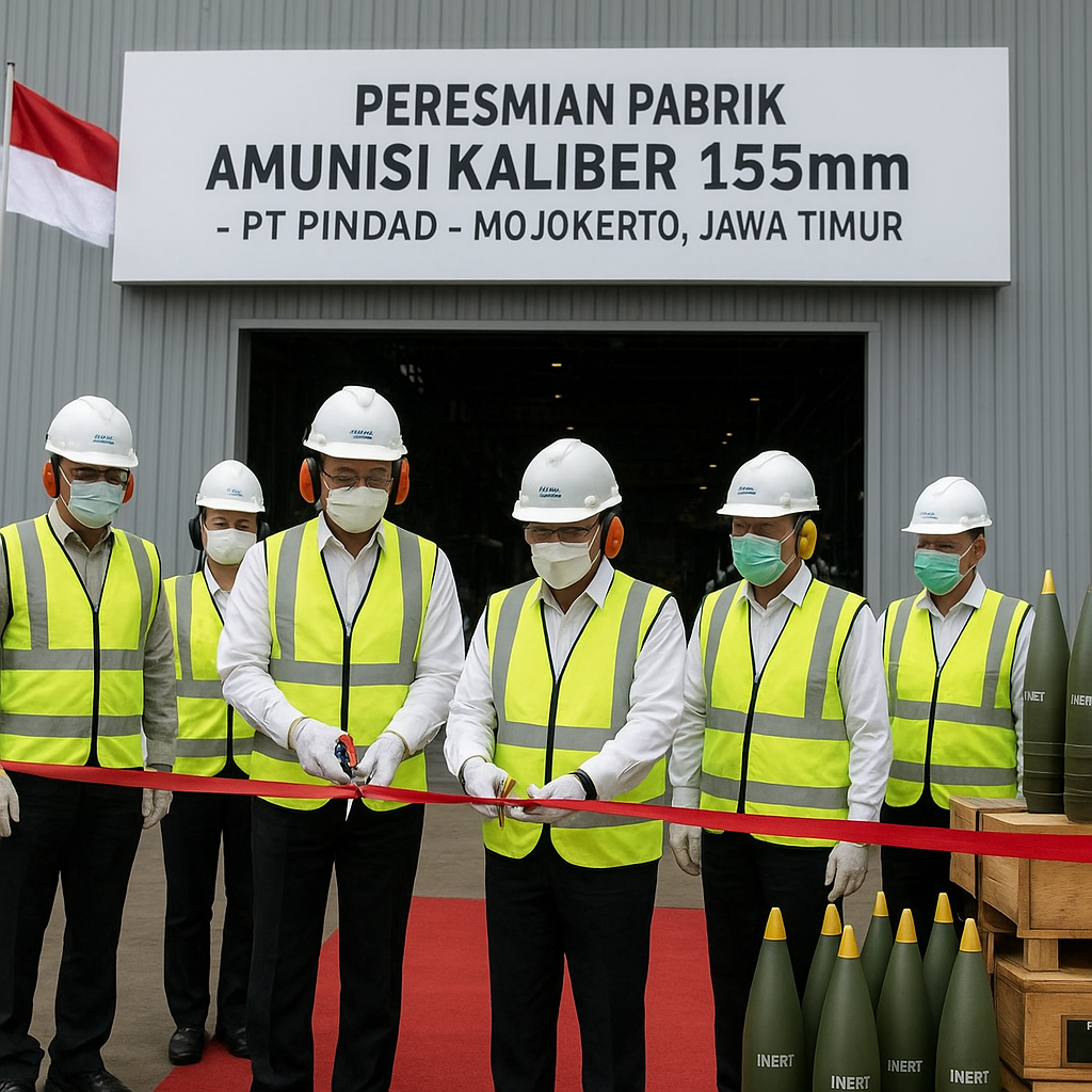 PT Pindad Resmikan Pabrik Amunisi Kaliber 155mm di Jawa Timur