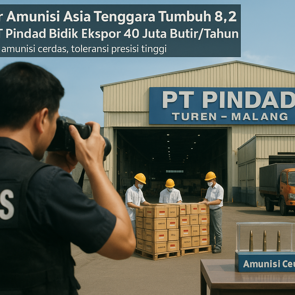 Pasar Amunisi Asia Tenggara Tumbuh 8,2 Persen, PT Pindad Bidik Ekspor 40 Juta Butir per Tahun
