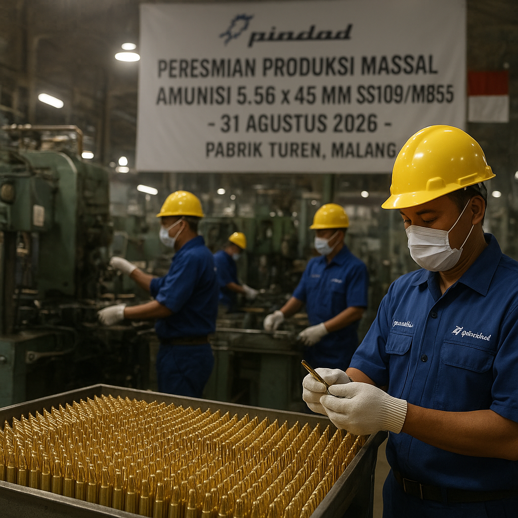 PT Pindad Mulai Produksi Massal Amunisi 5.56 mm Generasi Baru untuk TNI AD