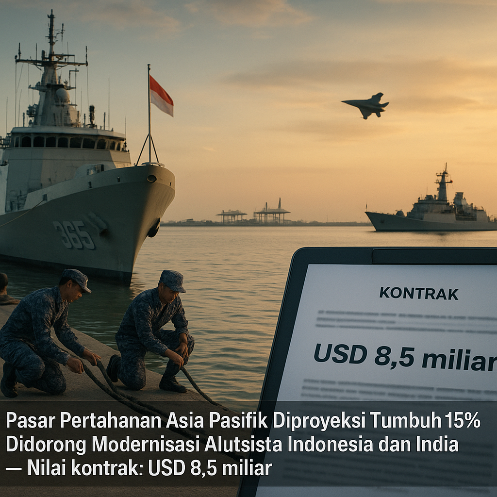 Pasar Pertahanan Asia Pasifik Diproyeksi Tumbuh 15% Didorong Modernisasi Alutsista Indonesia dan India