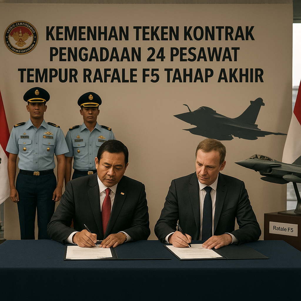 Kemenhan Teken Kontrak Pengadaan 24 Pesawat Tempur Rafale F5 Tahap Akhir