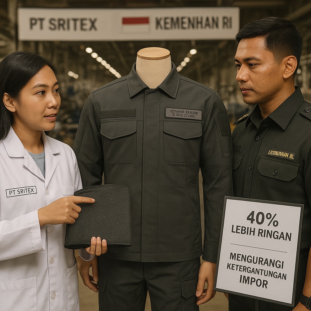 PT Sritex Kerja Sama dengan Kemenhan Produksi Seragam Tempur Canggih Berbasis Serat Karbon
