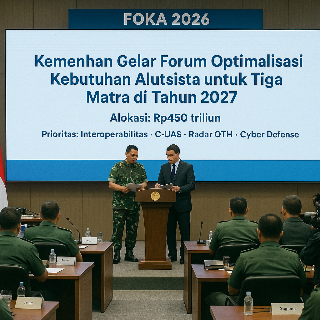 Kemenhan Gelar Forum Optimalisasi Kebutuhan Alutsista untuk Tiga Matra di Tahun 2027