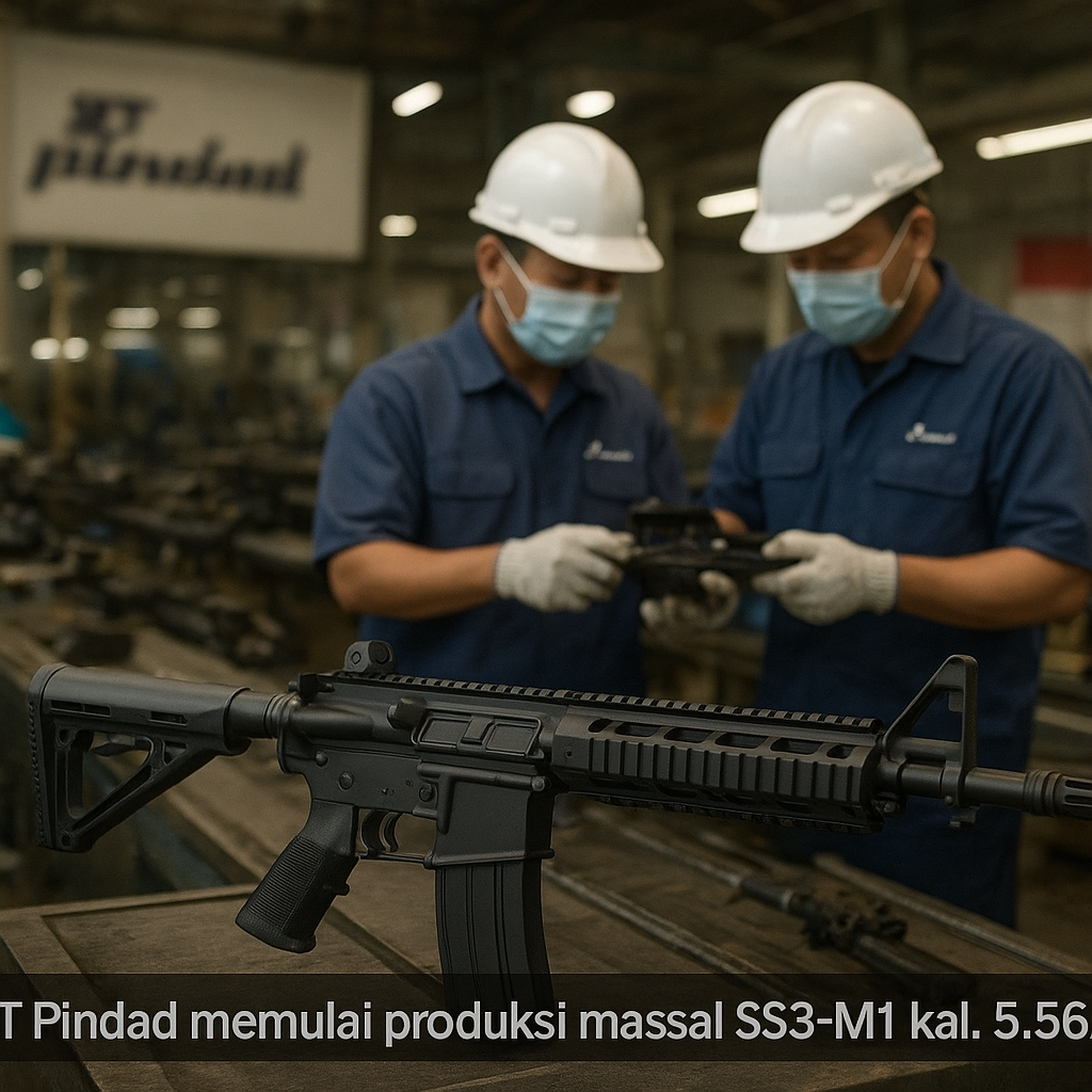 PT Pindad Resmi Produksi Senjata Tempur Jenis SS3-M1