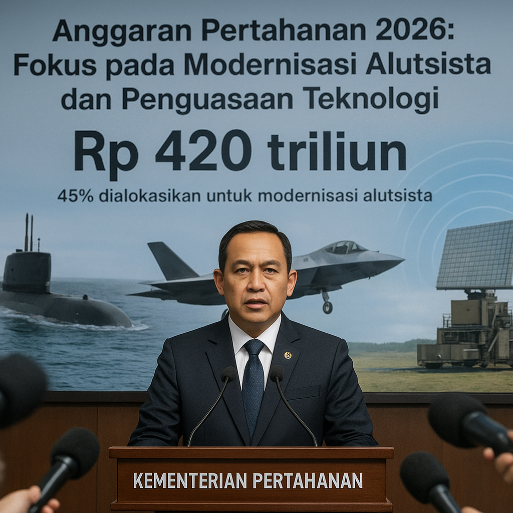 Anggaran Pertahanan 2026 Fokus pada Modernisasi Alutsista dan Penguasaan Teknologi