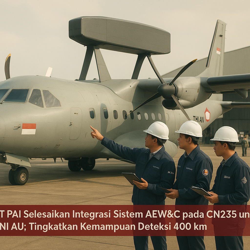 PT PAI Selesaikan Integrasi Sistem AEW&C pada CN235 untuk TNI AU; Tingkatkan Kemampuan Deteksi 400 km