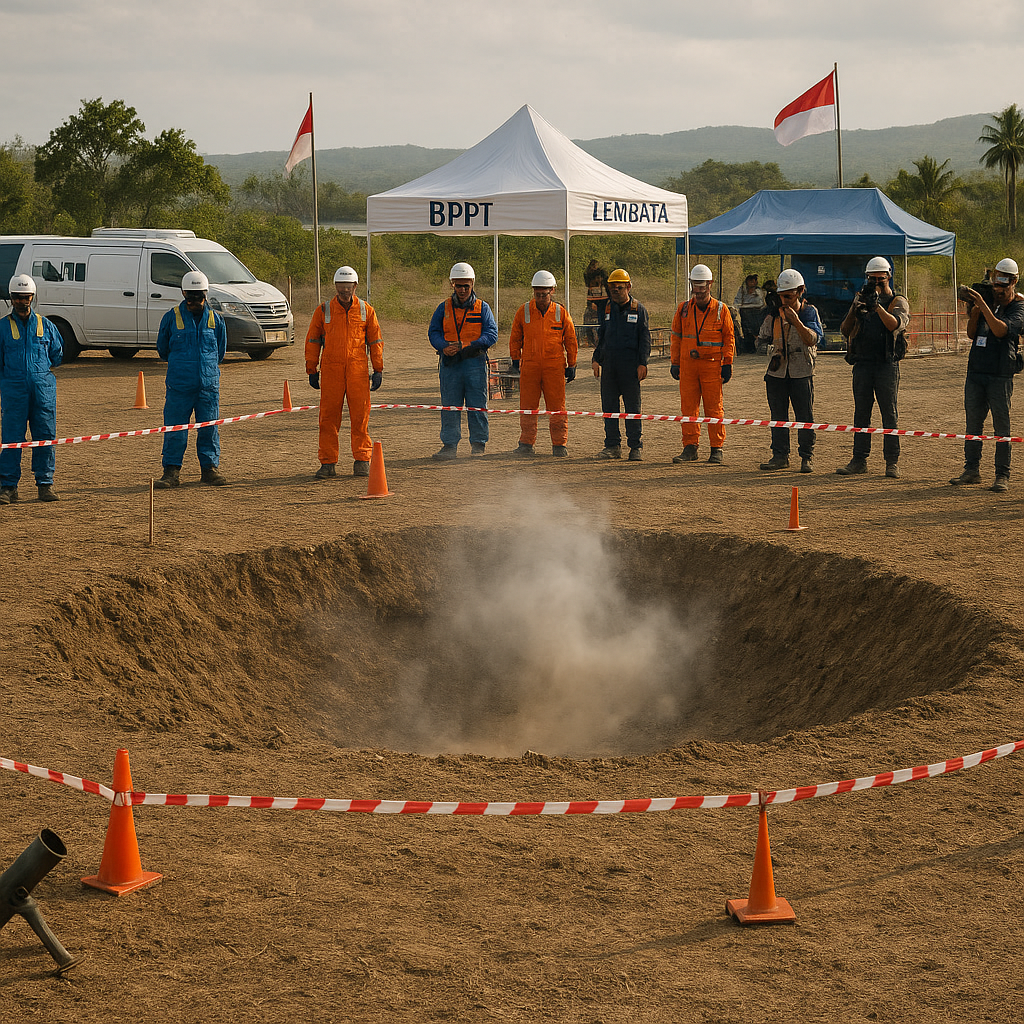 Riset & Inovasi Alutsista: BPPT Uji Coba Konsep Kawah Runtuh pada Mortir 120 mm dengan Bahan Peledak Thermobarik