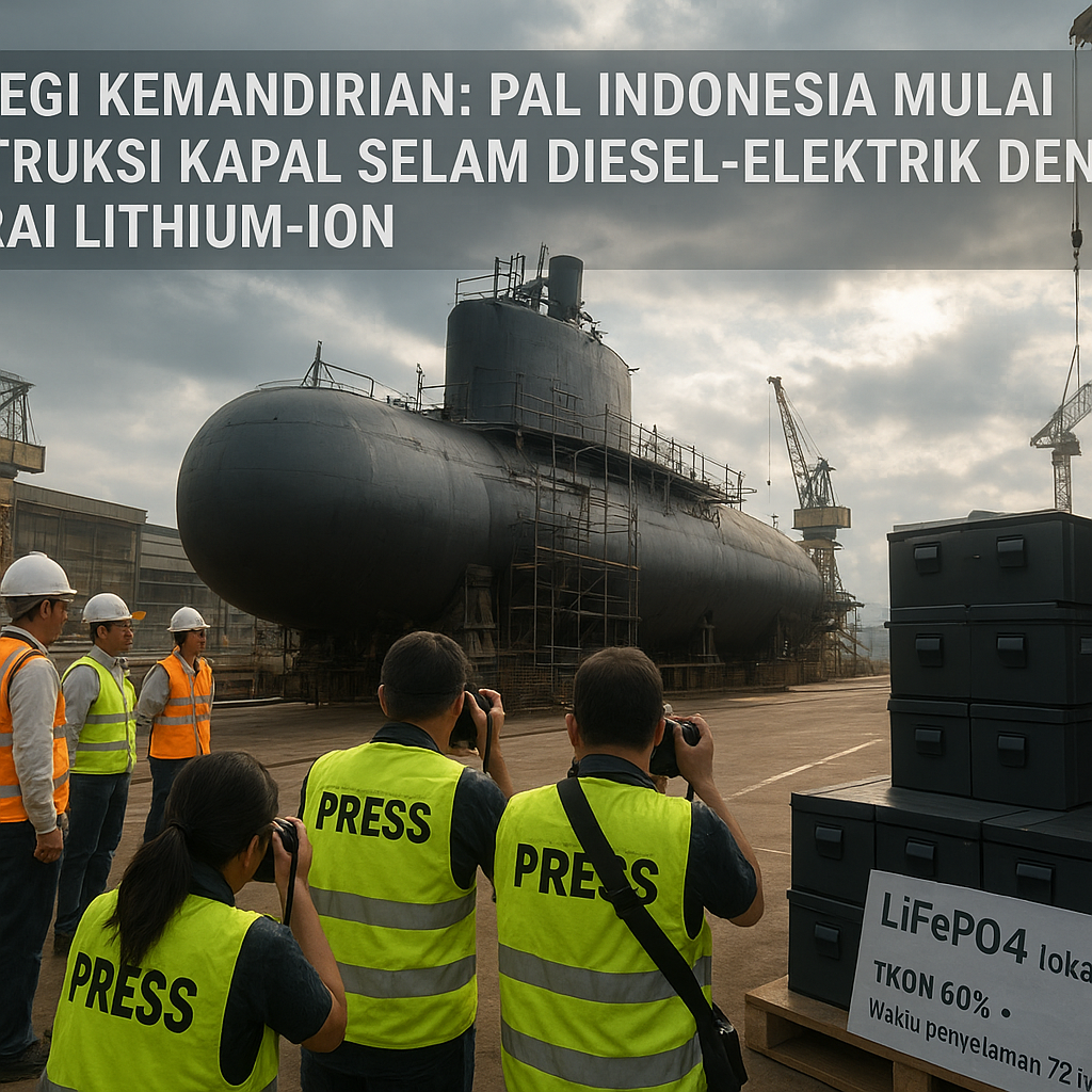Strategi Kemandirian: PAL Indonesia Mulai Konstruksi Kapal Selam Diesel-Elektrik dengan Baterai Lithium-ion