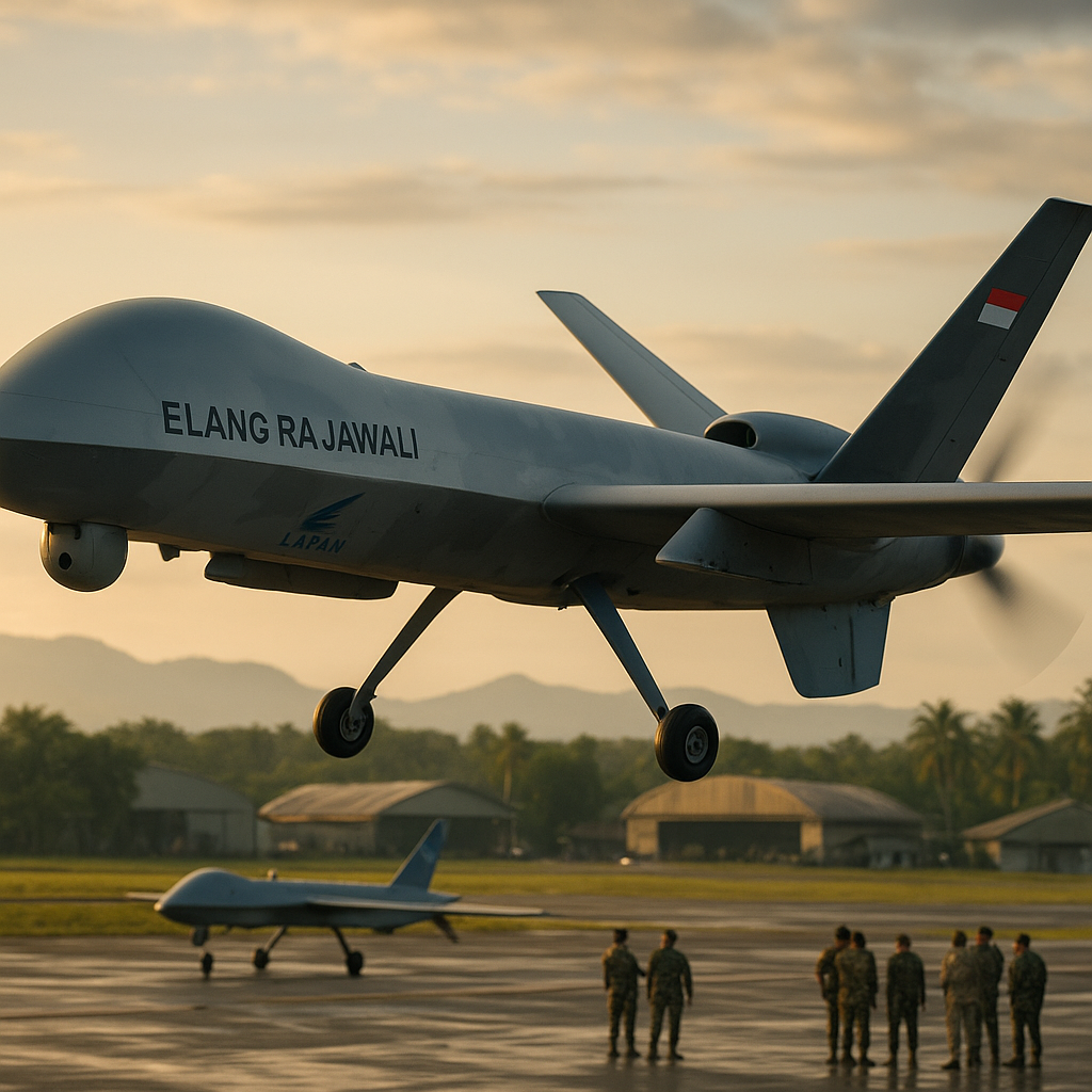 LAPAN dan TNI AU Kolaborasi Kembangkan Drone Tempur Jarak Jauh 'Elang Rajawali'