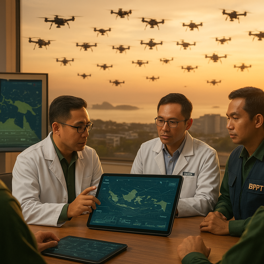 Kemenhan Gandeng BPPT Kembangkan Teknologi Drone Swarm untuk Pertahanan Asimetris