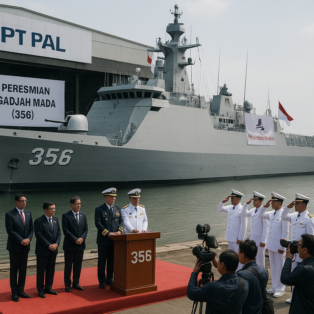 Kemenhan dan TNI AL Resmikan Kapal Perang Korvet Canggih Buatan PAL Indonesia