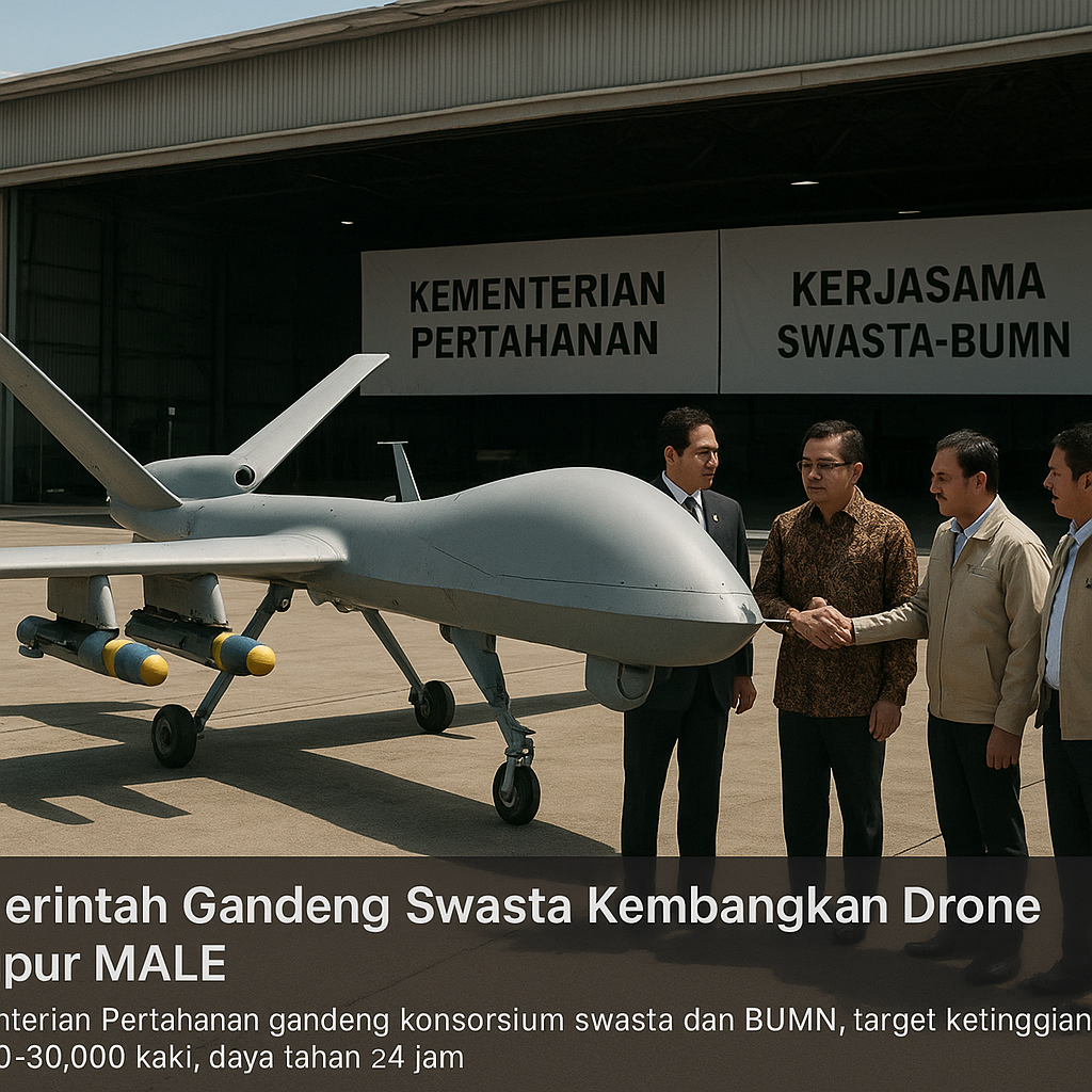 Pemerintah Gandeng Swasta Kembangkan Drone Tempur Medium Altitude Long Endurance (MALE)