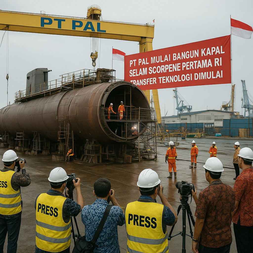 PT PAL Mulai Bangun Kapal Selam Scorpène Pertama RI, Transfer Teknologi Dimulai