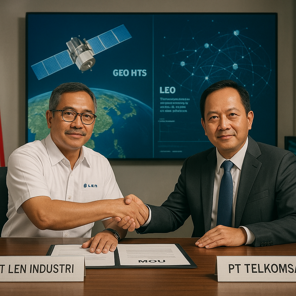 Satelit Jadi Senjata Baru, Len dan Telkomsat Perkuat Pertahanan Nasional