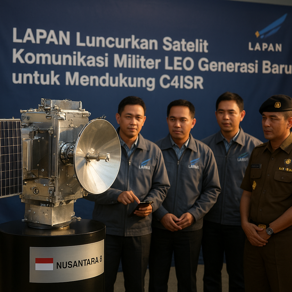 LAPAN Luncurkan Satelit Komunikasi Militer LEO Generasi Baru untuk Mendukung C4ISR