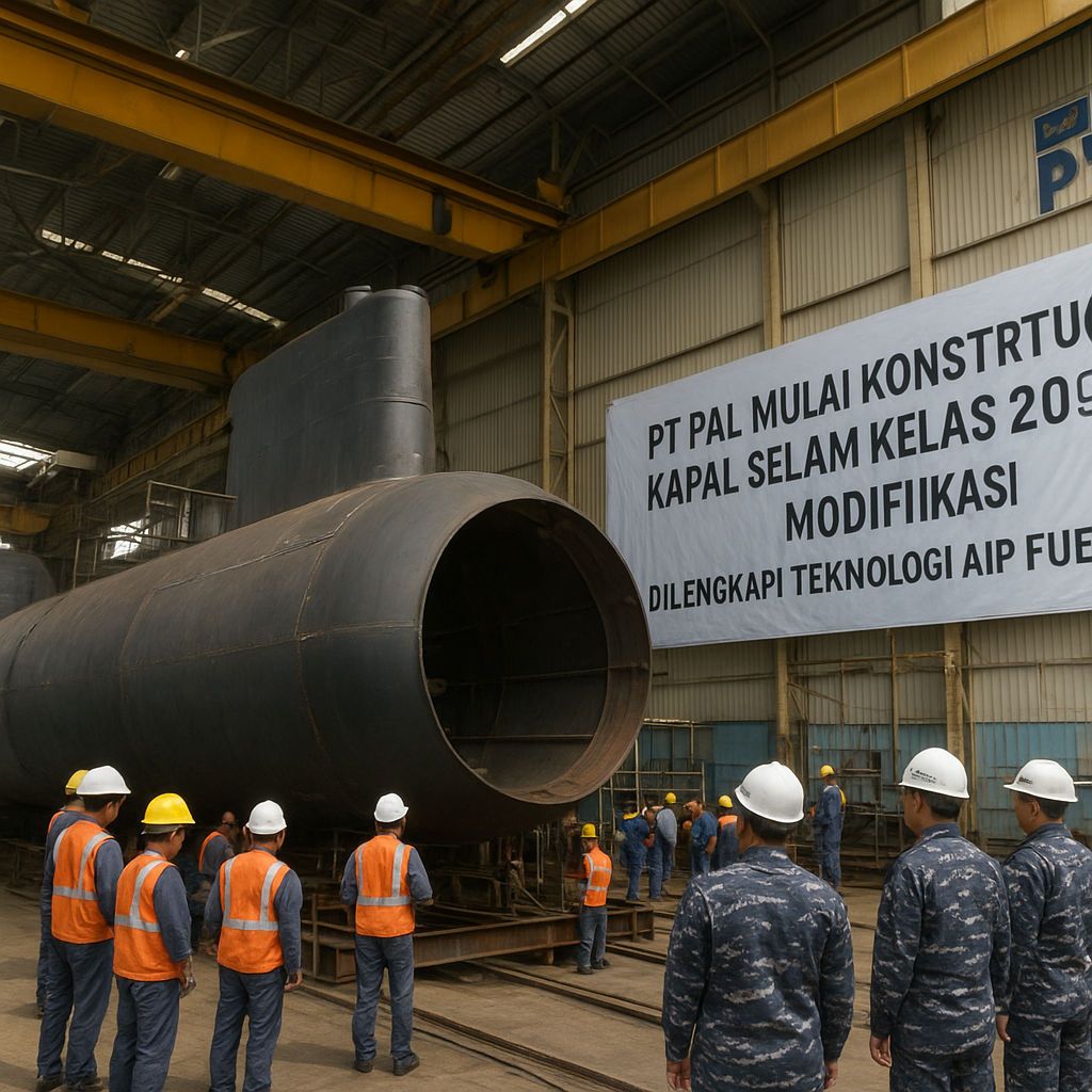 PT PAL Mulai Konstruksi Kapal Selam Kelas 209/1400 Modifikasi untuk TNI AL
