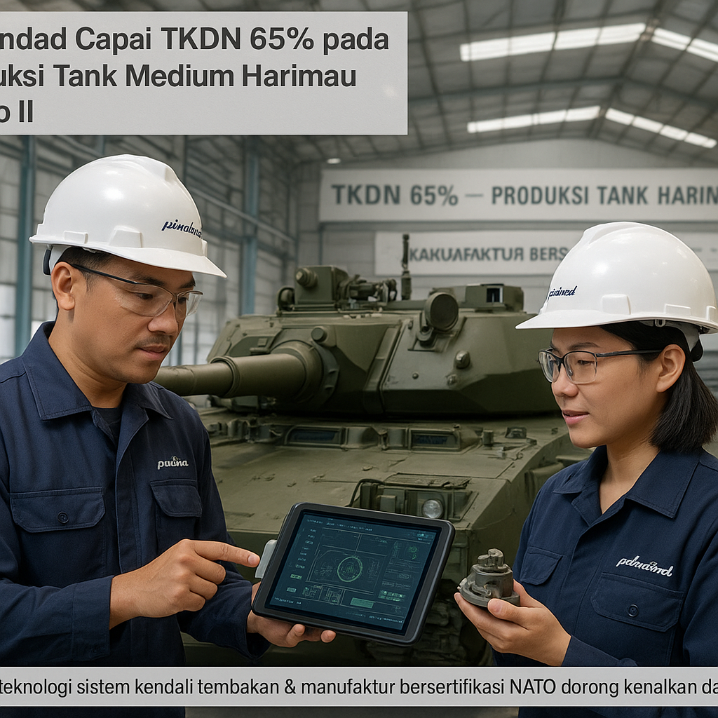 PT Pindad Capai TKDN 65 Persen pada Produksi Tank Medium Harimau Tahap II