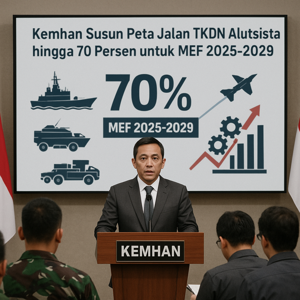 Kemhan Susun Peta Jalan TKDN Alutsista hingga 70 Persen untuk MEF 2025-2029