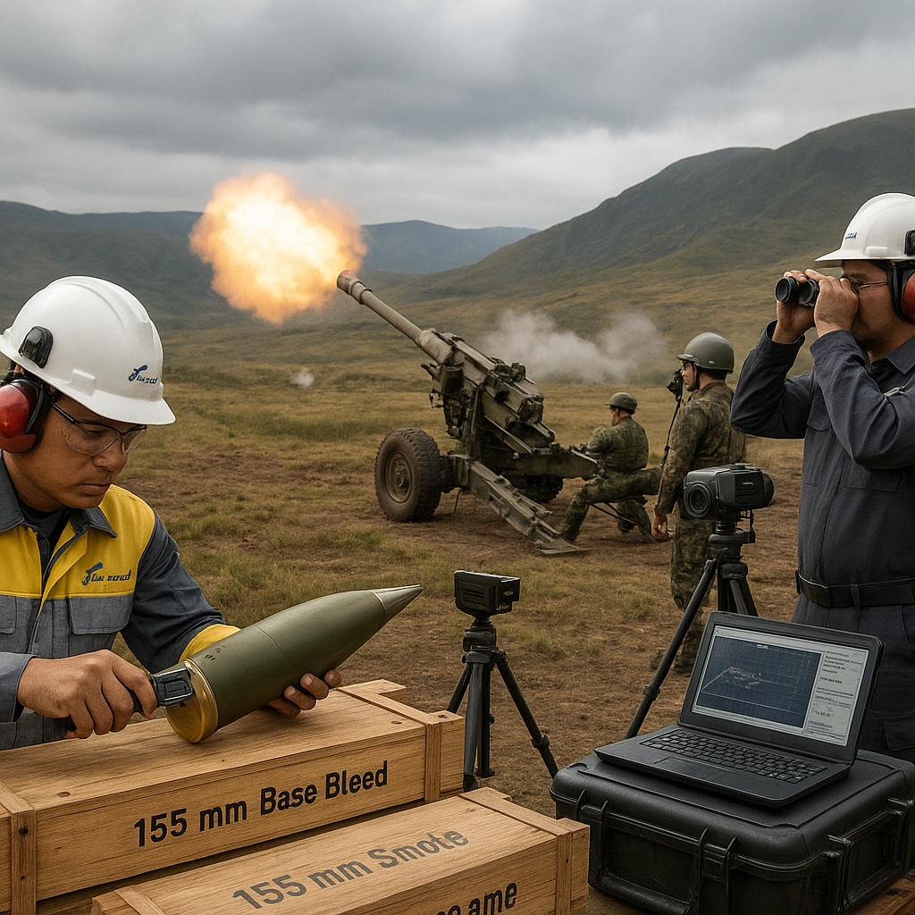 Rheinmetall dan PT Pindad Uji Kinerja Amunisi 155 mm di Dataran Tinggi