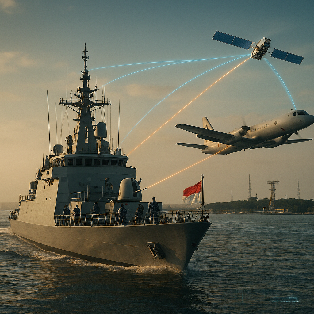 Sistem Jaringan Data Taktis TNI AL Terintegrasi dengan Satelit Nusantara-4
