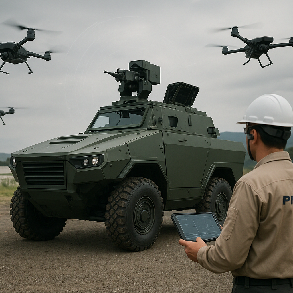 PT Pindad Selesaikan Prototipe Kendaraan Tempur Lapis Baja Berteknologi Drone