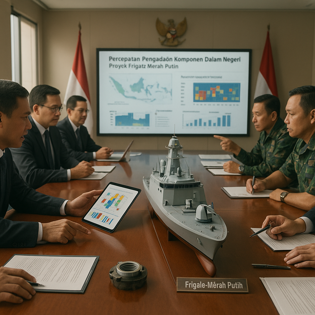 Kemenhan Gelar Rapat Koordinasi Percepatan Pengadaan Komponen Dalam Negeri untuk Proyek Frigate Merah Putih