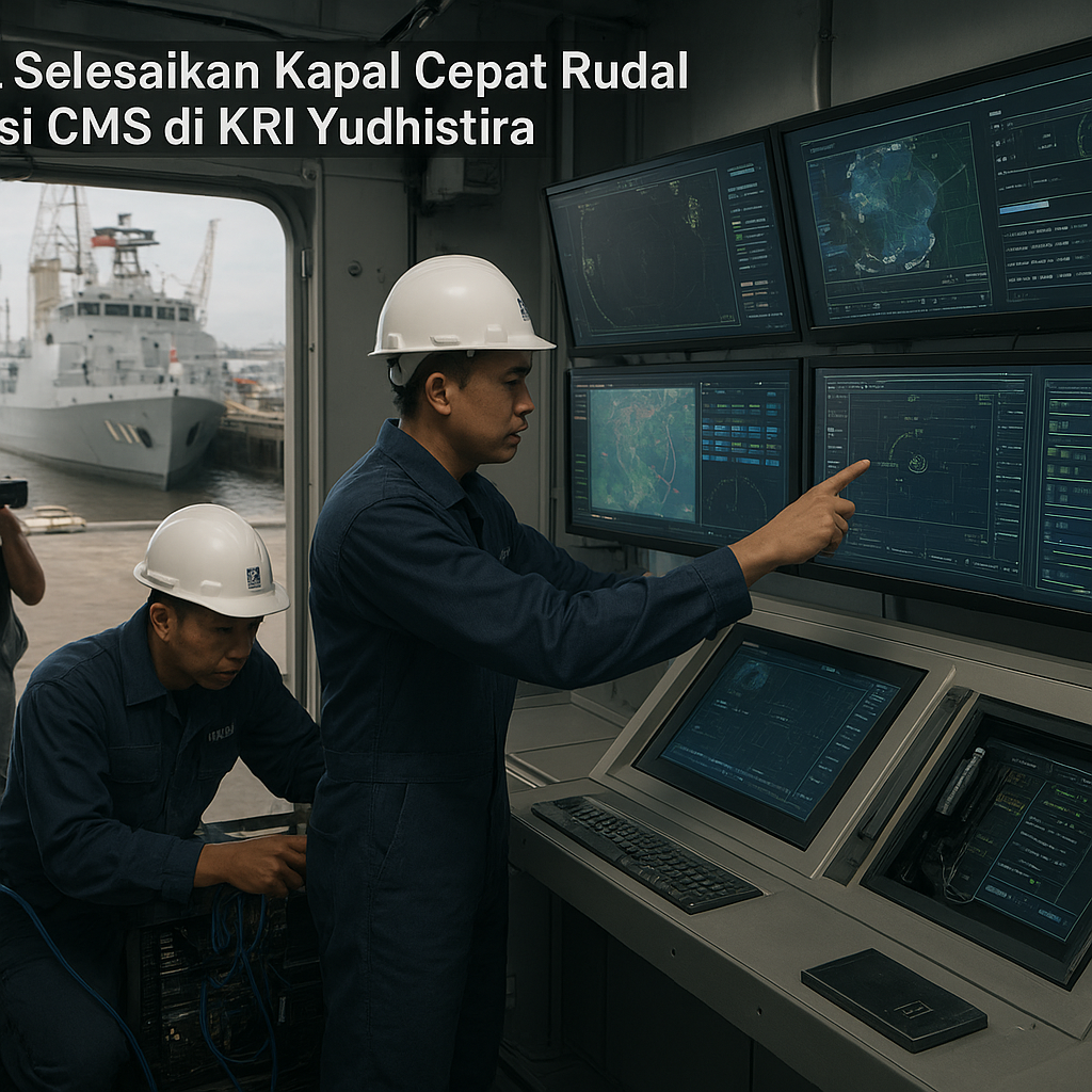 PT PAL Selesaikan Kapal Cepat Rudal Instalasi CMS di KRI Yudhistira