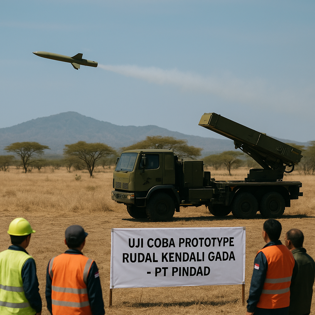 Uji Coba Prototype Rudal Kendali Darat-ke-Udara Buatan PT Pindad Capai Fase Kritis