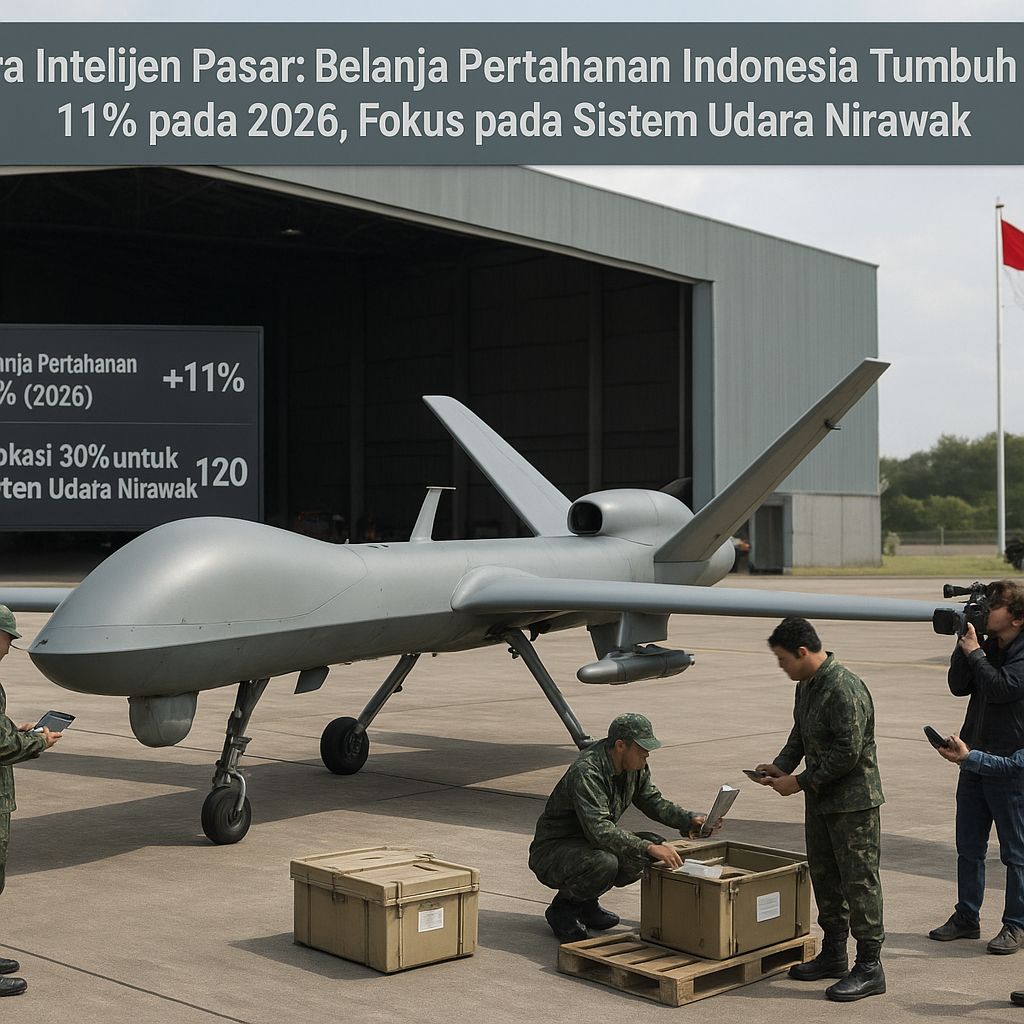 Data Intelijen Pasar: Belanja Pertahanan Indonesia Tumbuh 11% pada 2026, Fokus pada Sistem Udara Nirawak