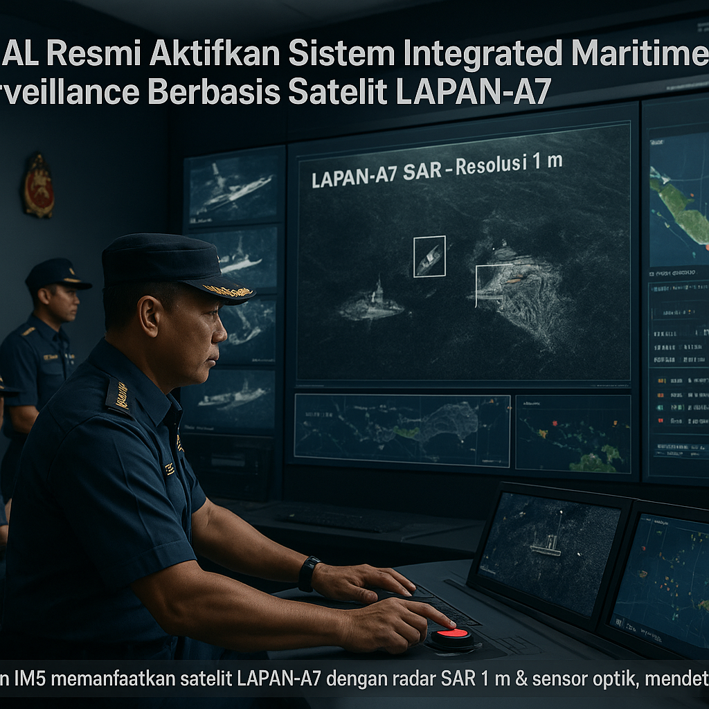 TNI AL Resmi Aktifkan Sistem Integrated Maritime Surveillance Berbasis Satelit LAPAN-A7
