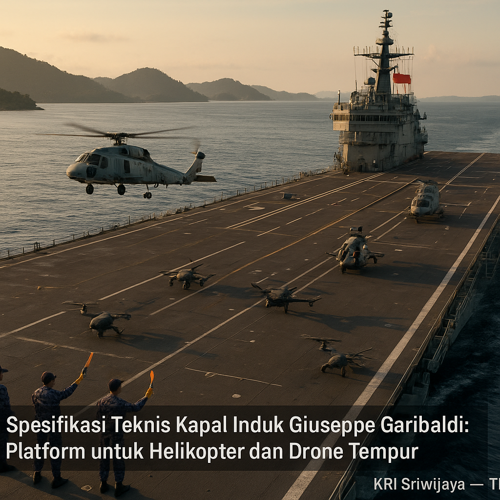 Spesifikasi Teknis Kapal Induk Giuseppe Garibaldi: Platform untuk Helikopter dan Drone Tempur