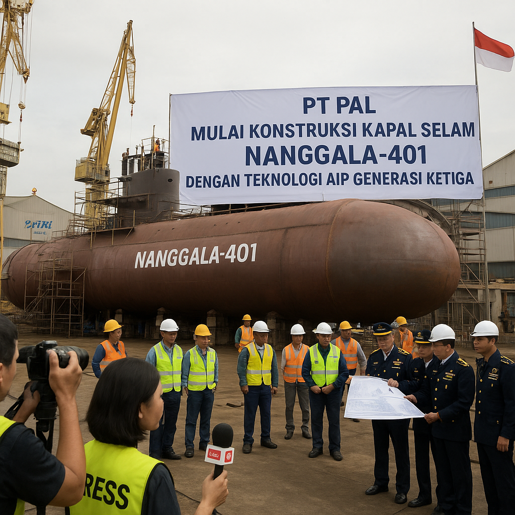 PT PAL Mulai Konstruksi Kapal Selam Nanggala-401 dengan Teknologi AIP Generasi Ketiga