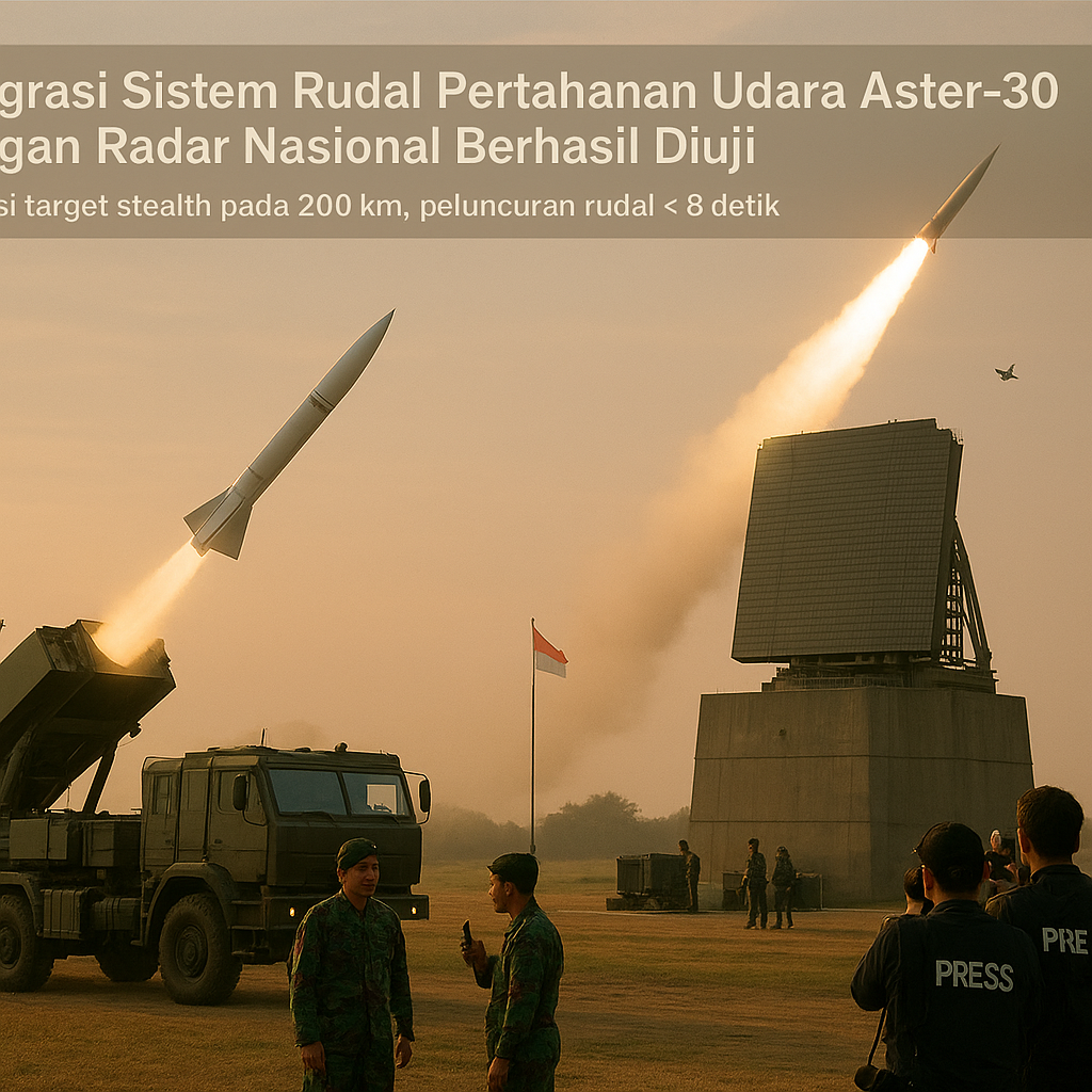 Integrasi Sistem Rudal Pertahanan Udara Aster-30 dengan Radar Nasional Berhasil Diuji