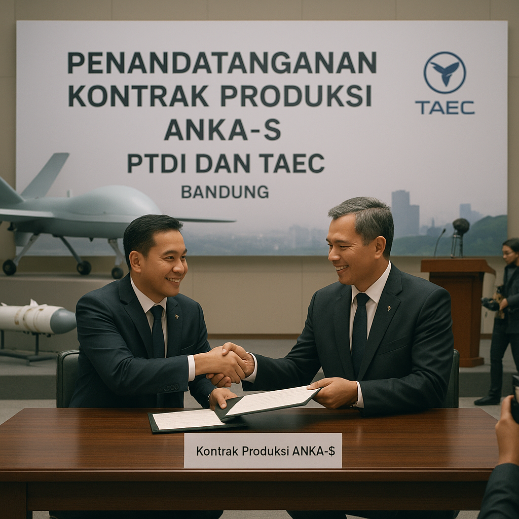 PTDI dan TAEC Tandatangani Kontrak Produksi Drone Tempur ANKA di Bandung