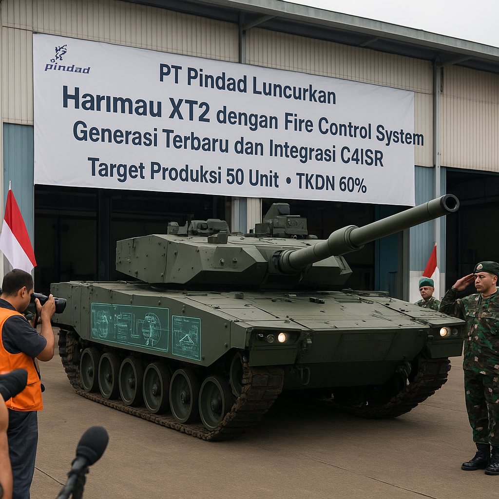 PT Pindad Luncurkan Harimau XT2 dengan Fire Control System Generasi Terbaru dan Integrasi C4ISR