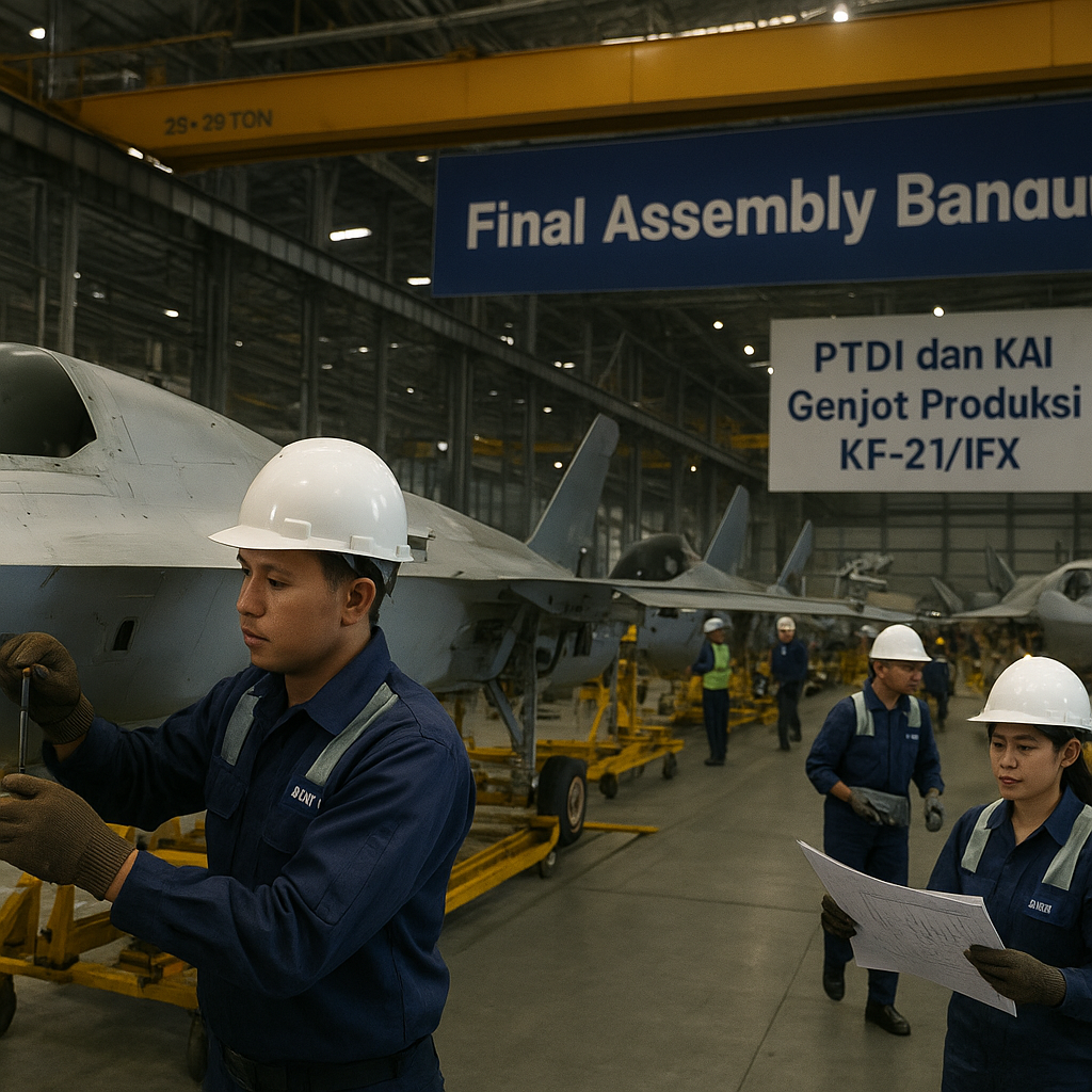 PTDI dan KAI Genjot Produksi KF-21/IFX, Sub-Assembly Pertama Masuk Jalur Final Assembly Bandung