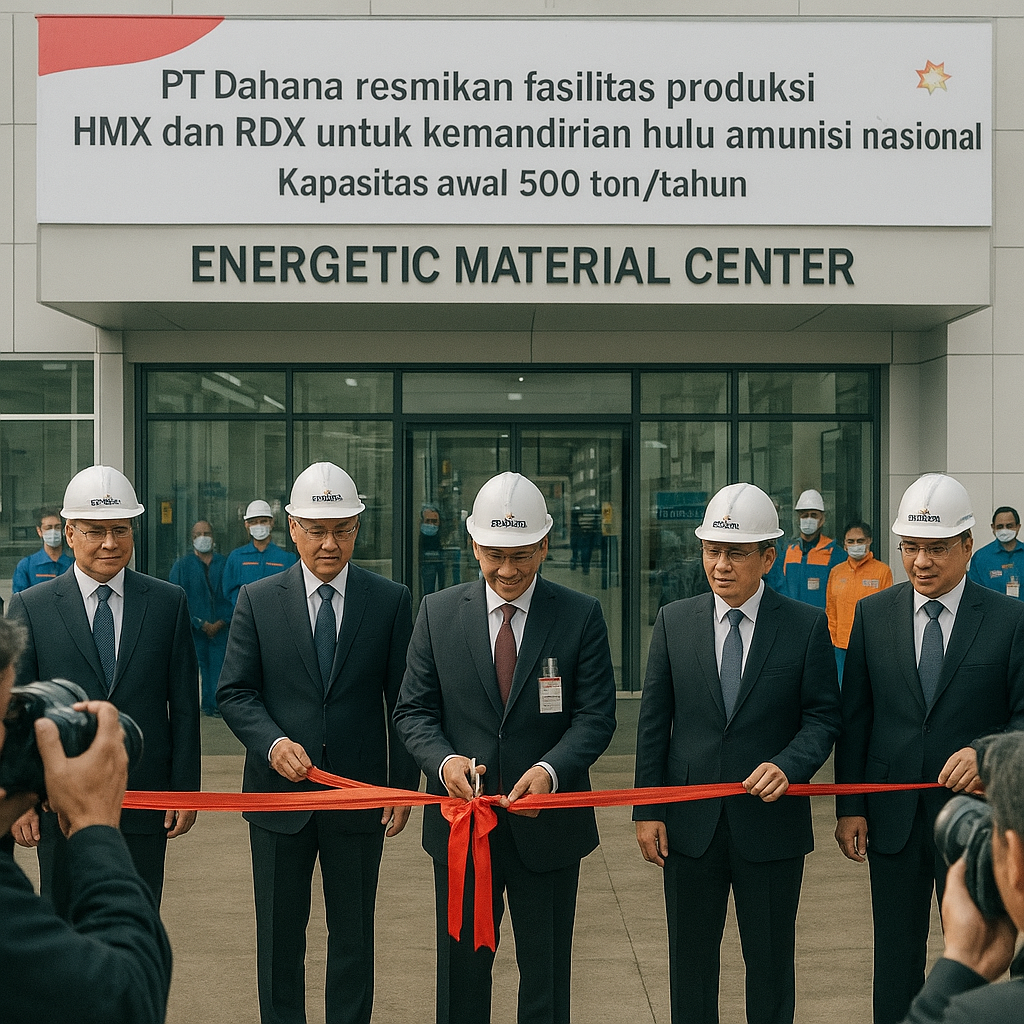 PT Dahana Resmikan Fasilitas Produksi HMX dan RDX untuk Kemandirian Hulu Amunisi Nasional