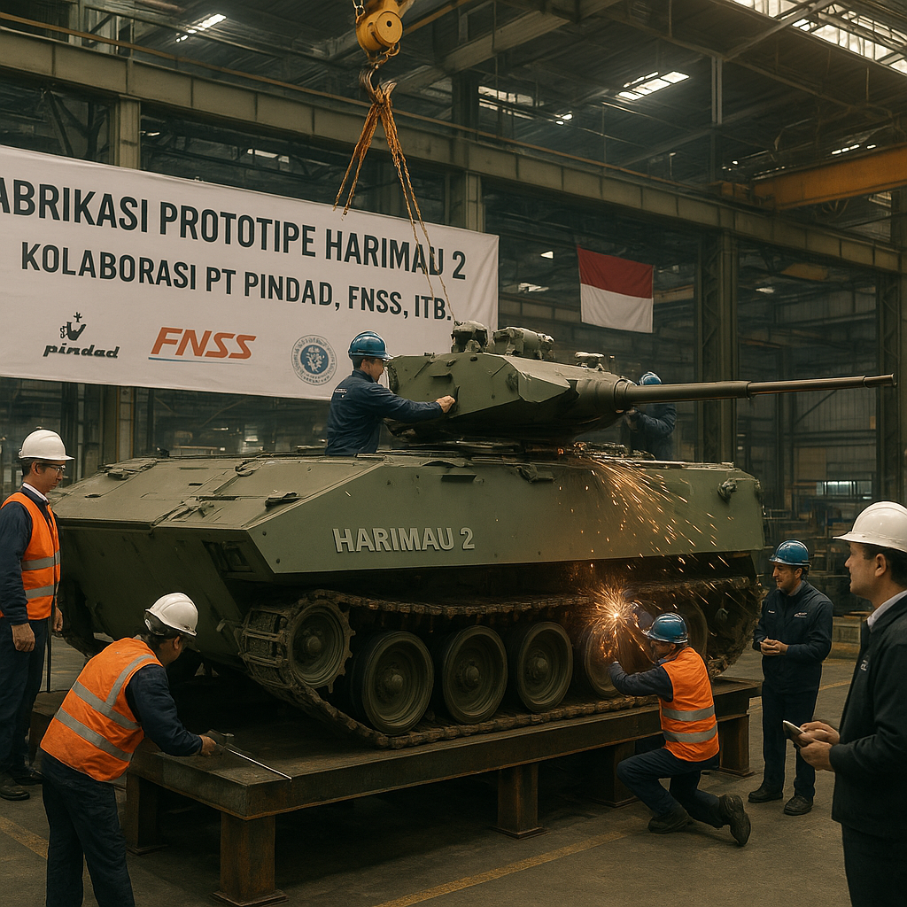 Riset Generasi Baru Kendaraan Tempur Lapis Baja 'Harimau 2' Mulai Masuk Tahap Fabrikasi Prototipe