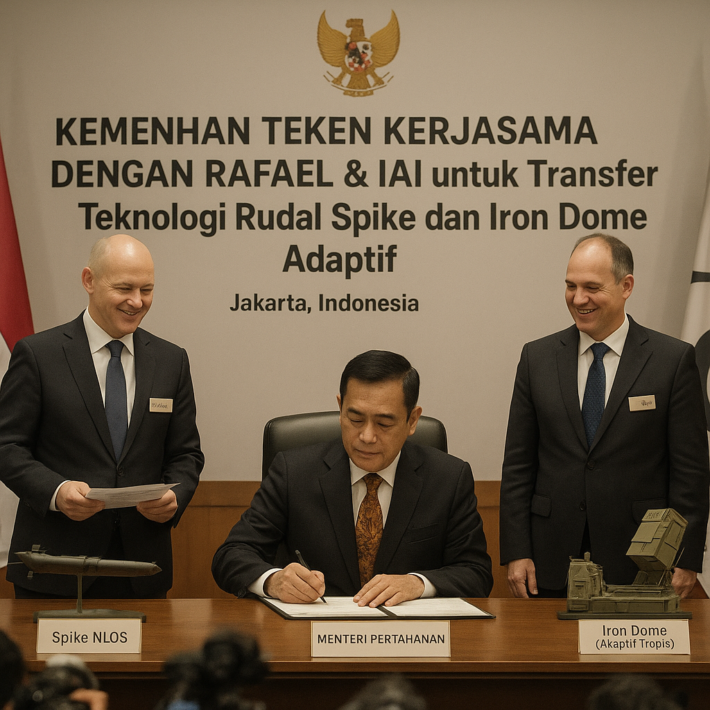 Kemenhan Teken Kerjasama dengan BUMN Israel untuk Transfer Teknologi Rudal Spike dan Iron Dome Adaptif