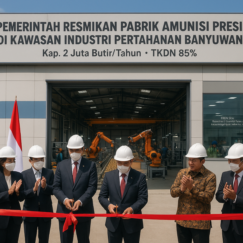 Pemerintah Resmikan Pabrik Amunisi Presisi di Kawasan Industri Pertahanan Banyuwangi: Kapasitas 2 Juta Butir/Tahun