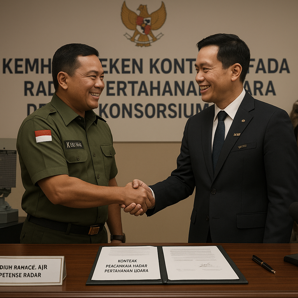 Kemhan Teken Kontrak Pengadaan Radar Pertahanan Udara dengan Konsorsium Lokal