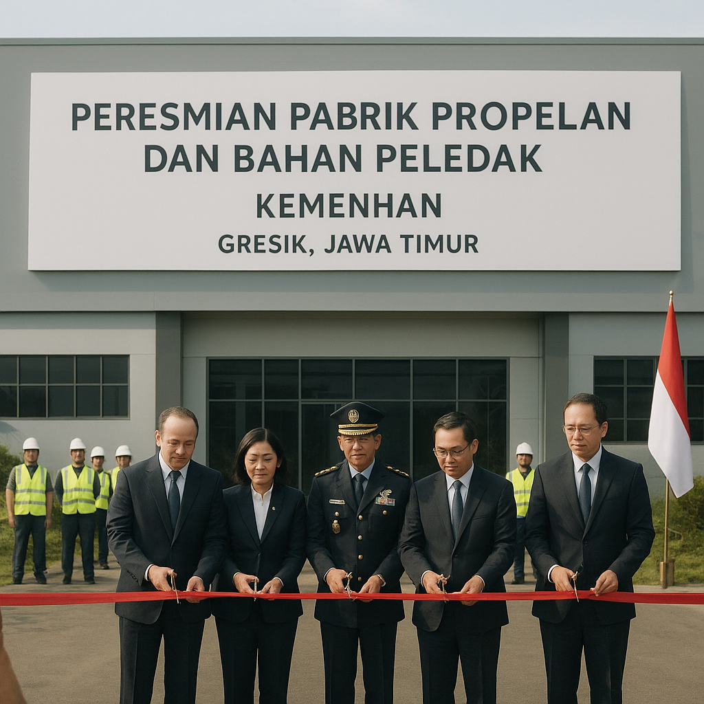 Kemenhan Resmikan Pabrik Propelan dan Bahan Peledak di Jawa Timur