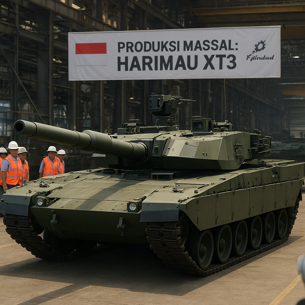 PT Pindad Mulai Produksi Massal Tank Harimau XT3 dengan Sistem Kendali Tembak Digital