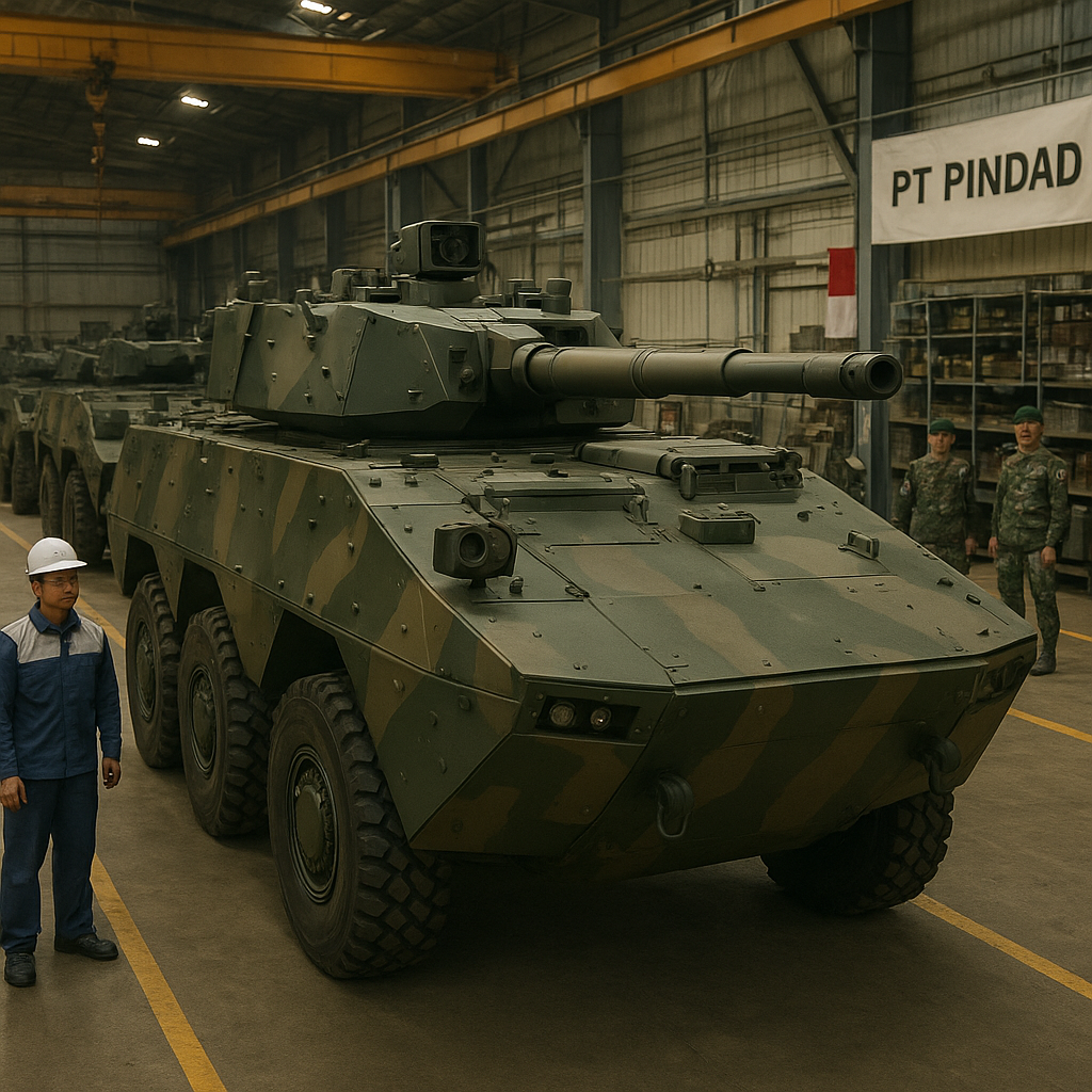 PT Pindad Mulai Produksi Massal Panser Badak 6x6 untuk TNI AD