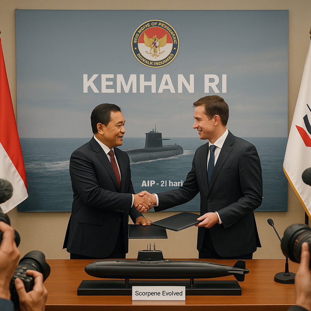 Kemhan RI Teken Kontrak Kapal Selam Scorpene Evolved untuk Dua Unit Tambahan