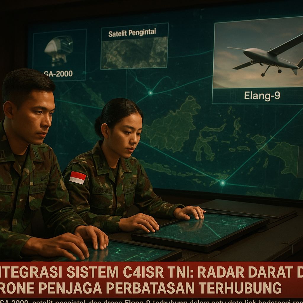 Integrasi Sistem C4ISR TNI: Radar Darat dan Drone Penjaga Perbatasan Terhubung